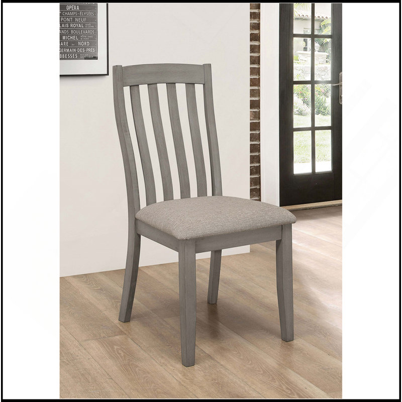 Chaise d'appoint rembourrée (ensemble de 2), Brun, Gris