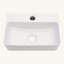 Lavabo de salle de bain mural rectangulaire en céramique blanc 14,5 x 10 pouces avec trou de robinet simple