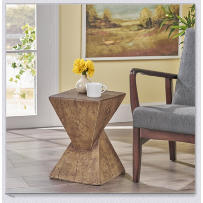 Table d'appoint TESS Modern - Élégante décoration en forme de sablier pour le salon, la chambre à coucher ou le bureau, mobilier polyvalent et fabriqué à la main