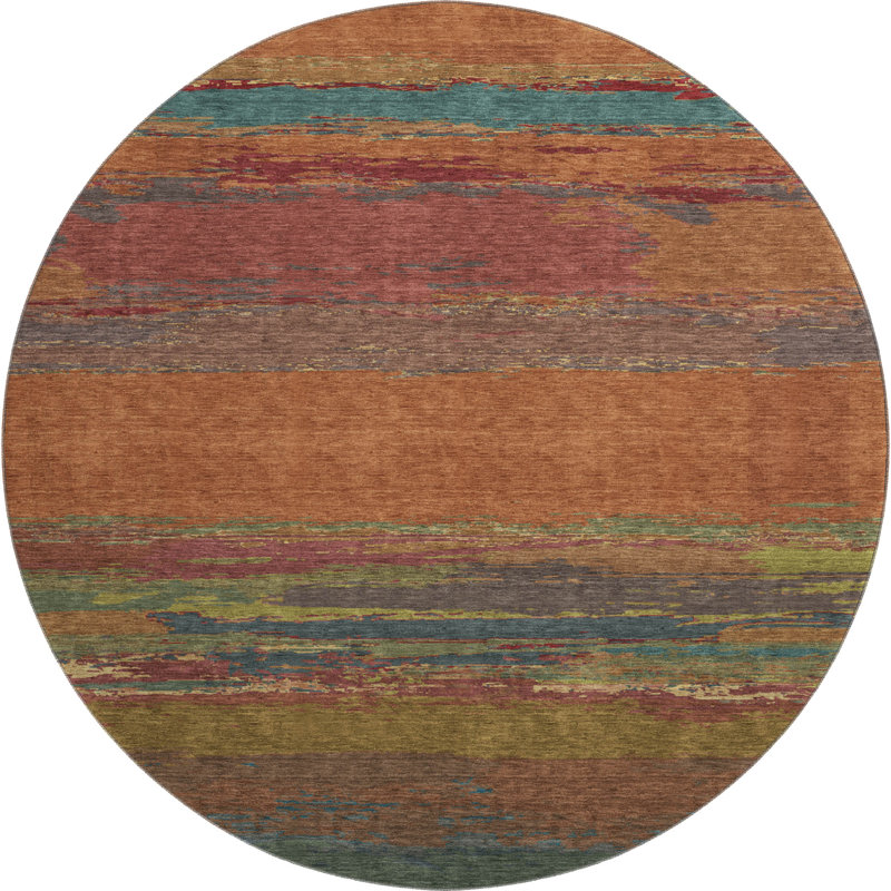 Premium Machine Washable Alijah AMF1280 Modern Rug, Round 8'