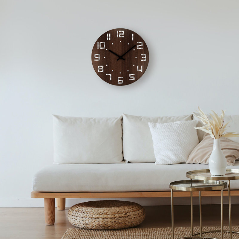 Wood Wall Clock, Light Brown