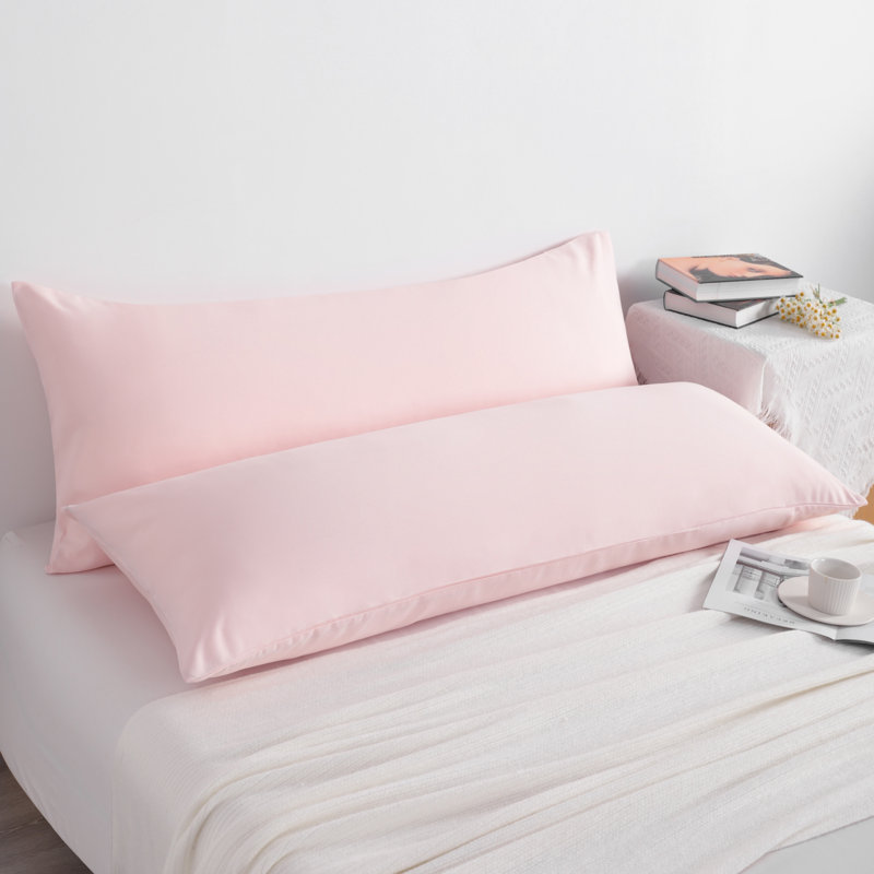 Body Pillowcase Set, Microfiber Body Pillowcase, Envelope Closure - NTBAY, Blush Pink