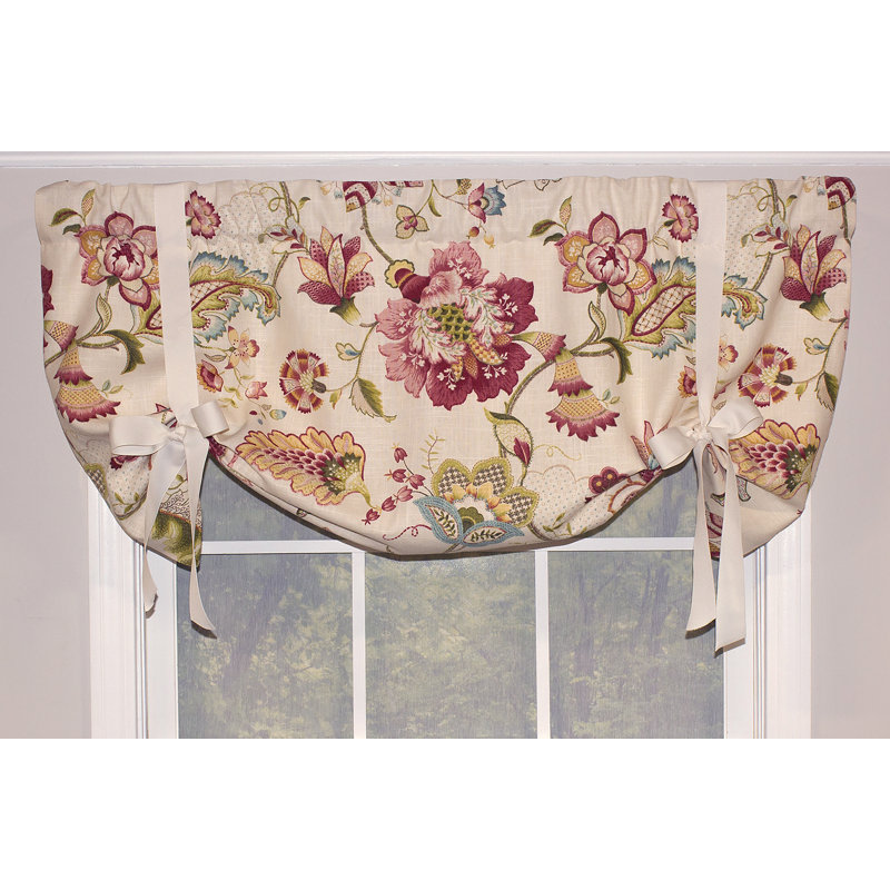 Cantonnière floral l 48 po, Rose