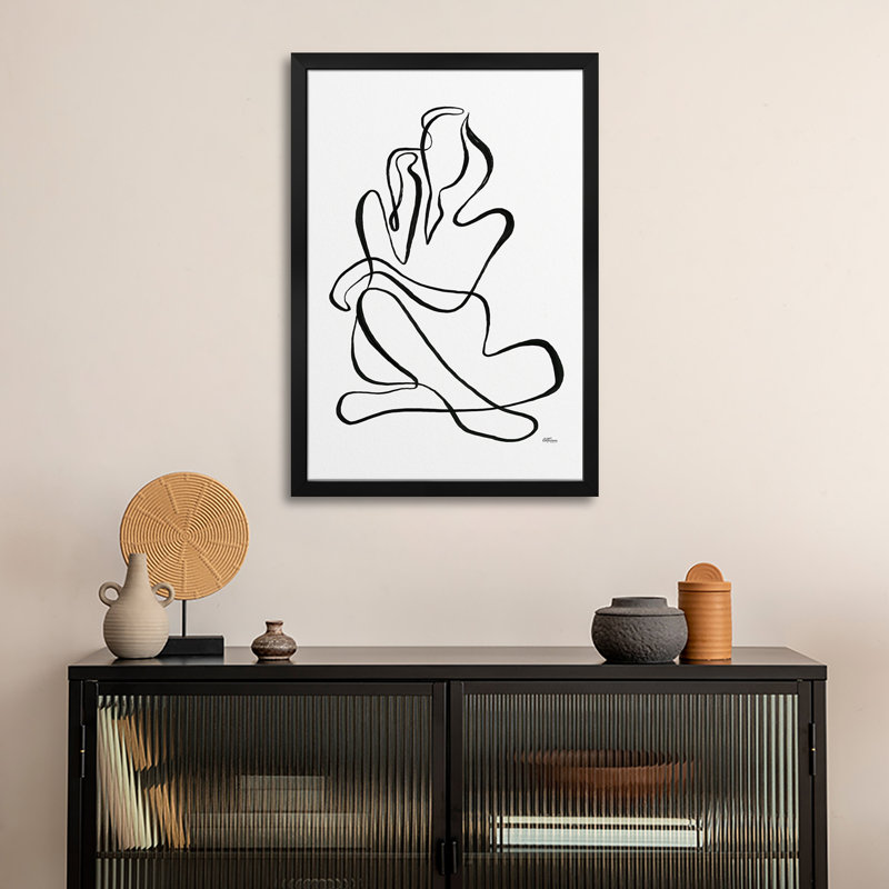 Ligne continue - reproduction d'art mural - affiche de galerie, H 24 po x l 16 po
