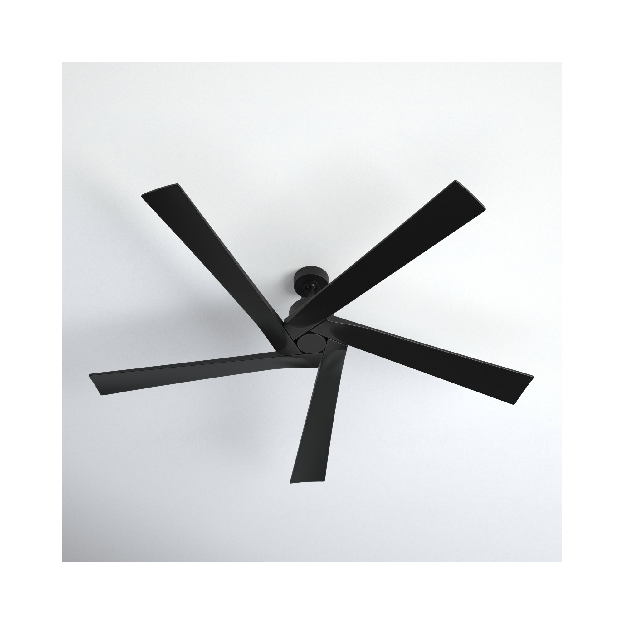 Adalai 70" 5 - Blade Standard Ceiling Fan with Remote Control, 70" Wide, Midnight Black