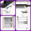 Bureau moderne en L blanc cannelé avec station de charge et rangement intelligent 59 po Modern-2044208704