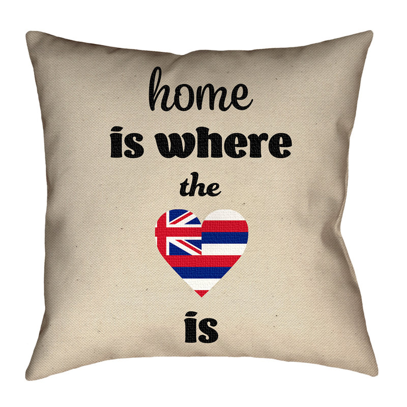 Coussin Katelyn Smith Hawaii, 18 po x 18 po, Croisé en coton - utilisation intérieure seulement, Housse de coussin