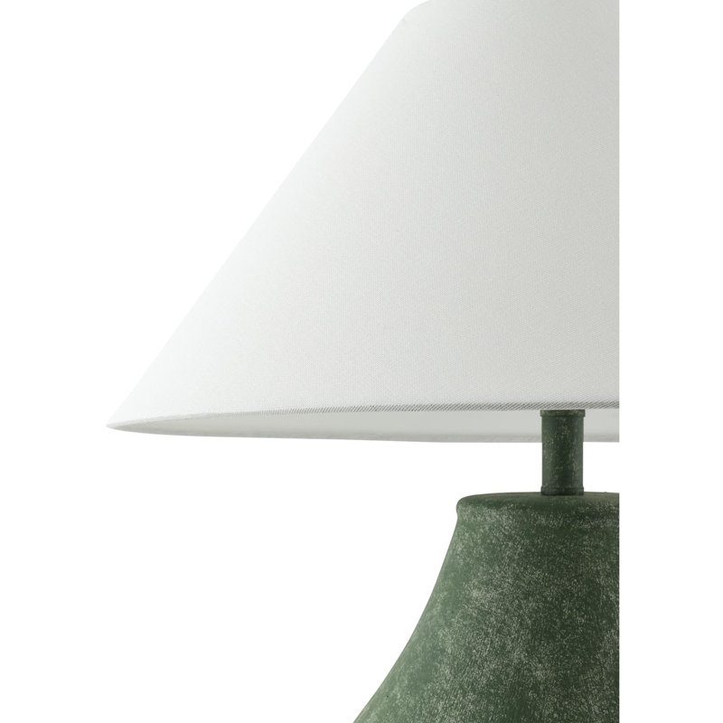 Batavia Ceramic Table Lamp, Green, Wheat