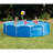 Intex 12 Foot x 30 In. Easy Set and Metal Frame Pool w/ Solar Cover Tarp, Blue