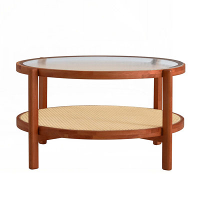 Table basse avec plateau en verre