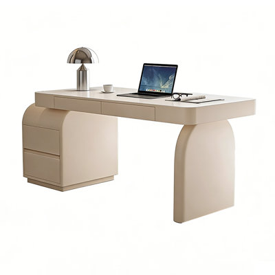 Bureau rectangulaire de style français de 47,24 po de couleur crème
