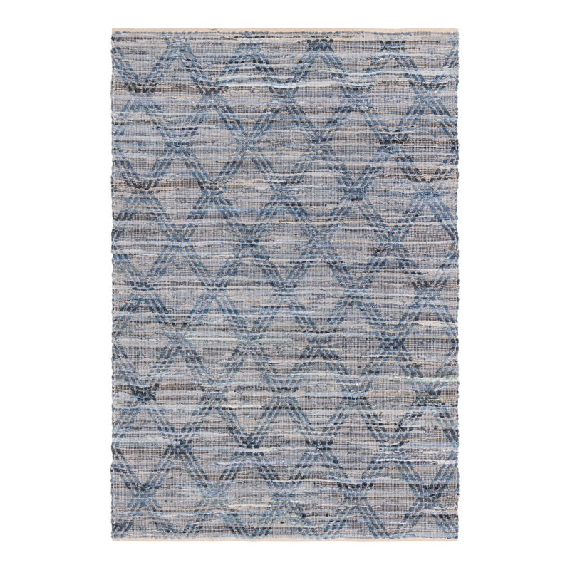 Brittnii Cotton Chevron Indoor Rug, Rectangle 6'1" x 9'