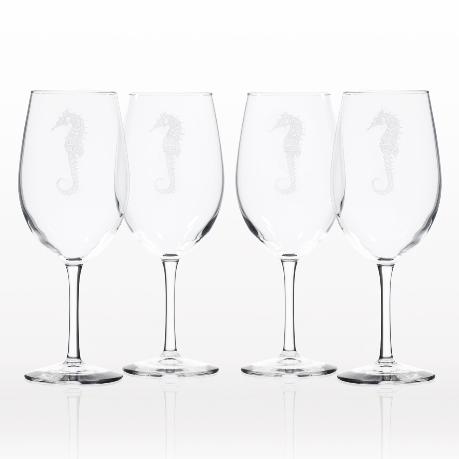 Sesto Optic Swirl White Wine Glasses, Set of 4 (Set of 4) Color: Blue