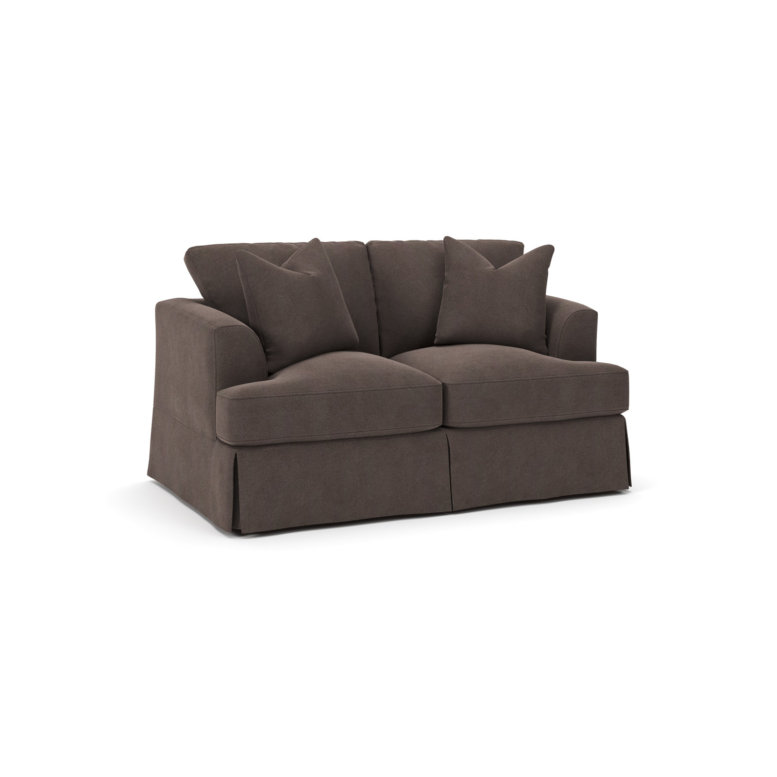 Lucia 66" Loveseat, Bella Ash Performance Velvet
