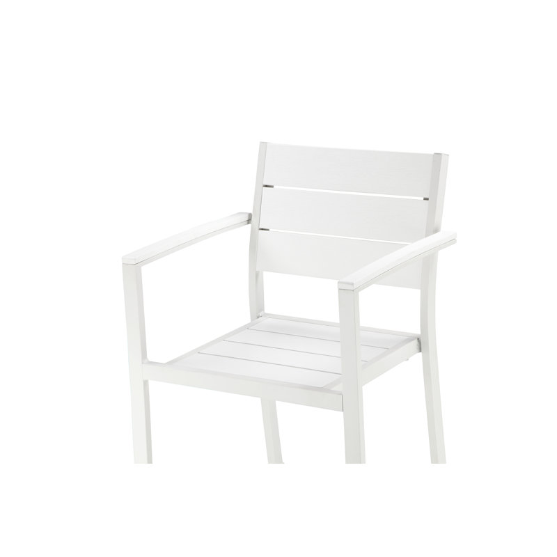 Set Of 4 Arm Betty Bar Stools, White