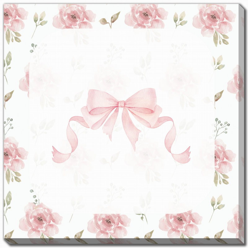 Single Bow Canvas Wall Art, 38" H x 38" W