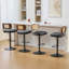 Tabourets de bar pivotants à hauteur ajustable 360 ° avec dossier en rotin-1684136863