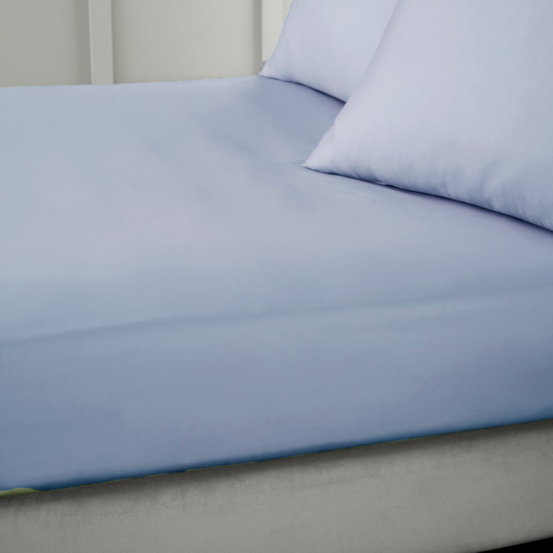 400 Thread Count Cotton Sateen Fitted Sheet, Super King