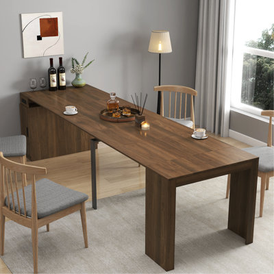 Space - Saving Expandable Table With Power Outlets, Adjustable To Fit Different Spaces, Great For Meetings And Holiday Celebrations, Finish Extendable