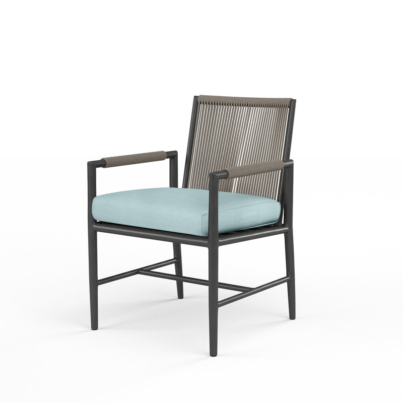 Chaise de patio avec coussin Esme, Sunbrella® Echo Midnight