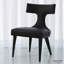 Anvil Back Dining Chair-Black Leather-38436463
