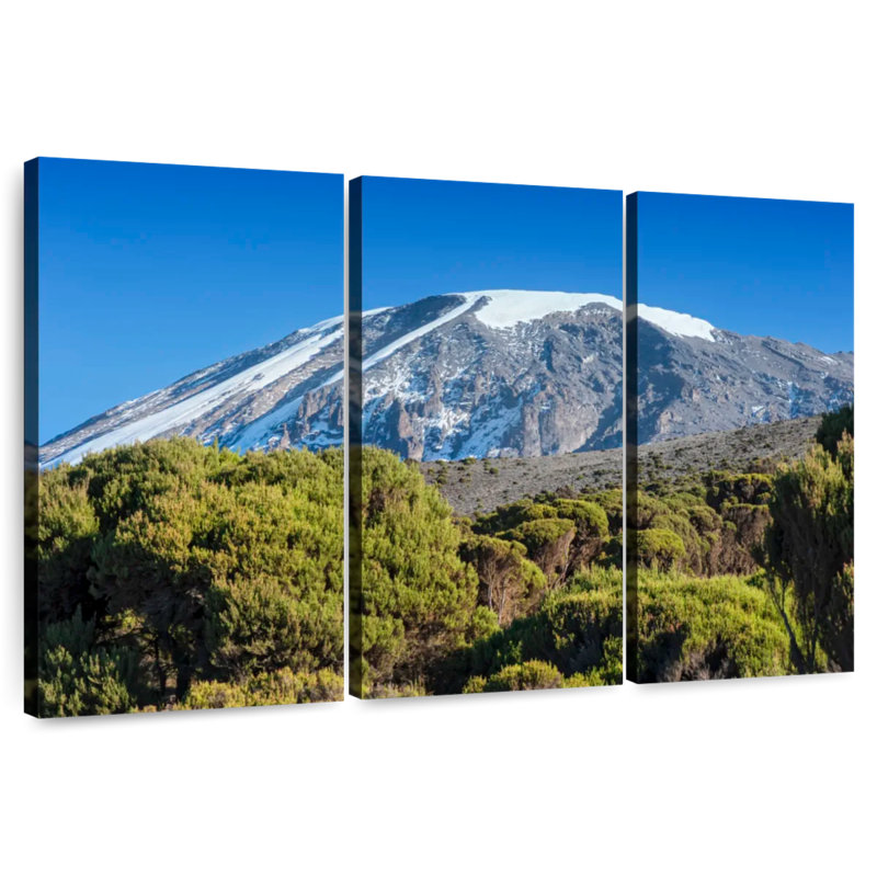 Mont Kilimandjaro enneigé, H 28 po x l 45 po
