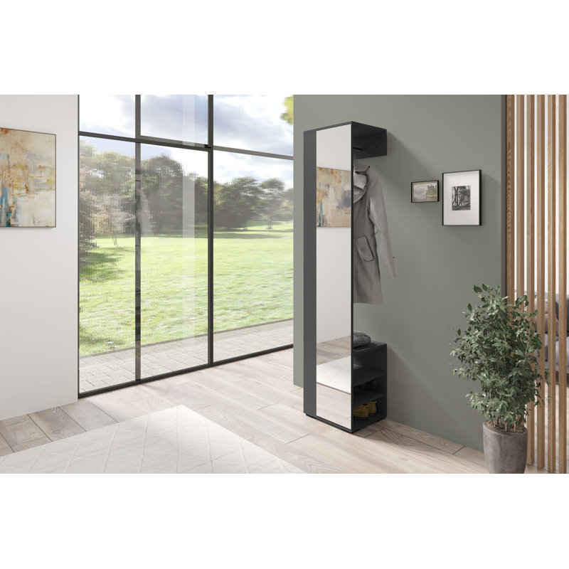 Quimby Flat Wall Mirror, Anthracite