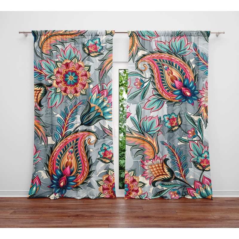 Semi Sheer Curtain Panel Pair, 40" W x 52" L