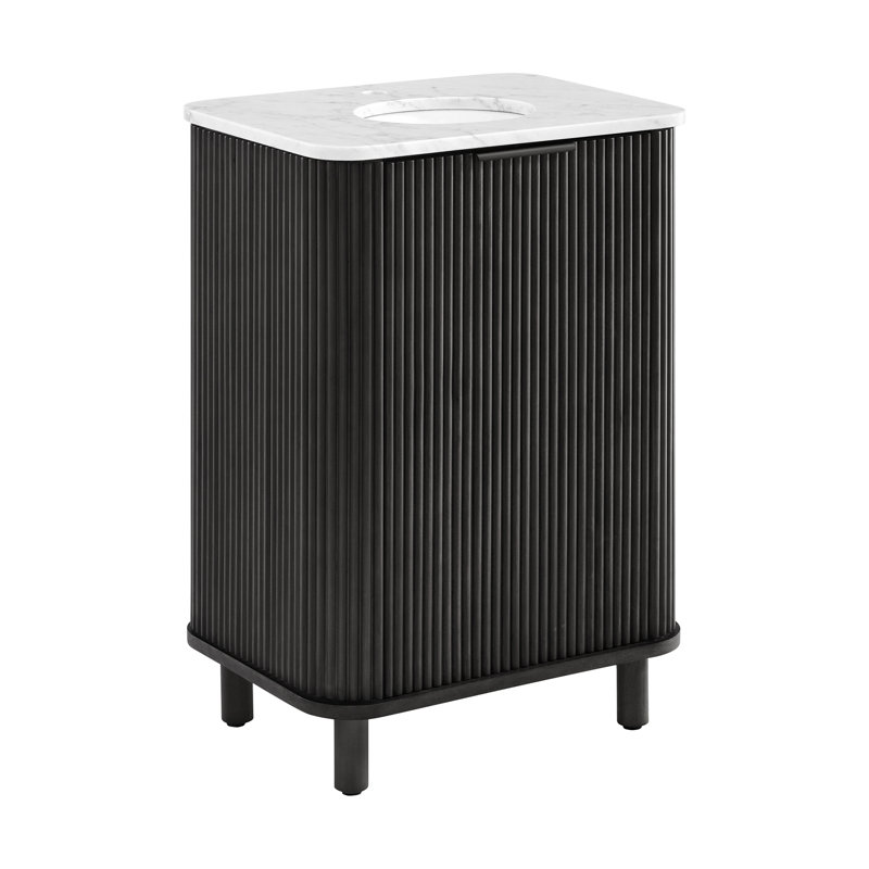 Kensington 24" Single Bathroom Vanity, Black Reeded