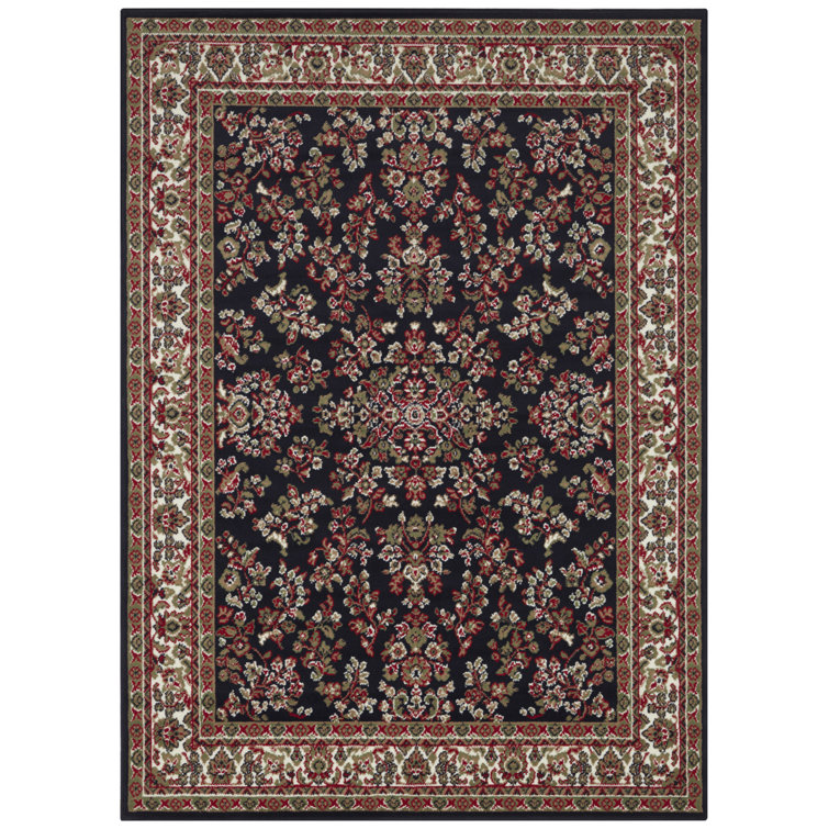 Zabul Tufted Black/Beige/Red Rug