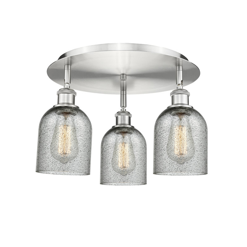 Plafonnier encastré Caledonia, Gris anthracite, Nickel satiné