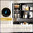 Elegant Fluted Kitchen Pantry Cabinet with 3 Keyboard Drawers and 6 Adjustable Shelves, Freestanding Storage for Home-643354715
