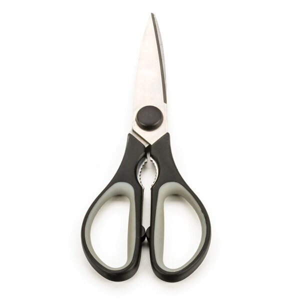 All Purpose Soft Grip Kitchen Scissor With Magnetic Sheath Black