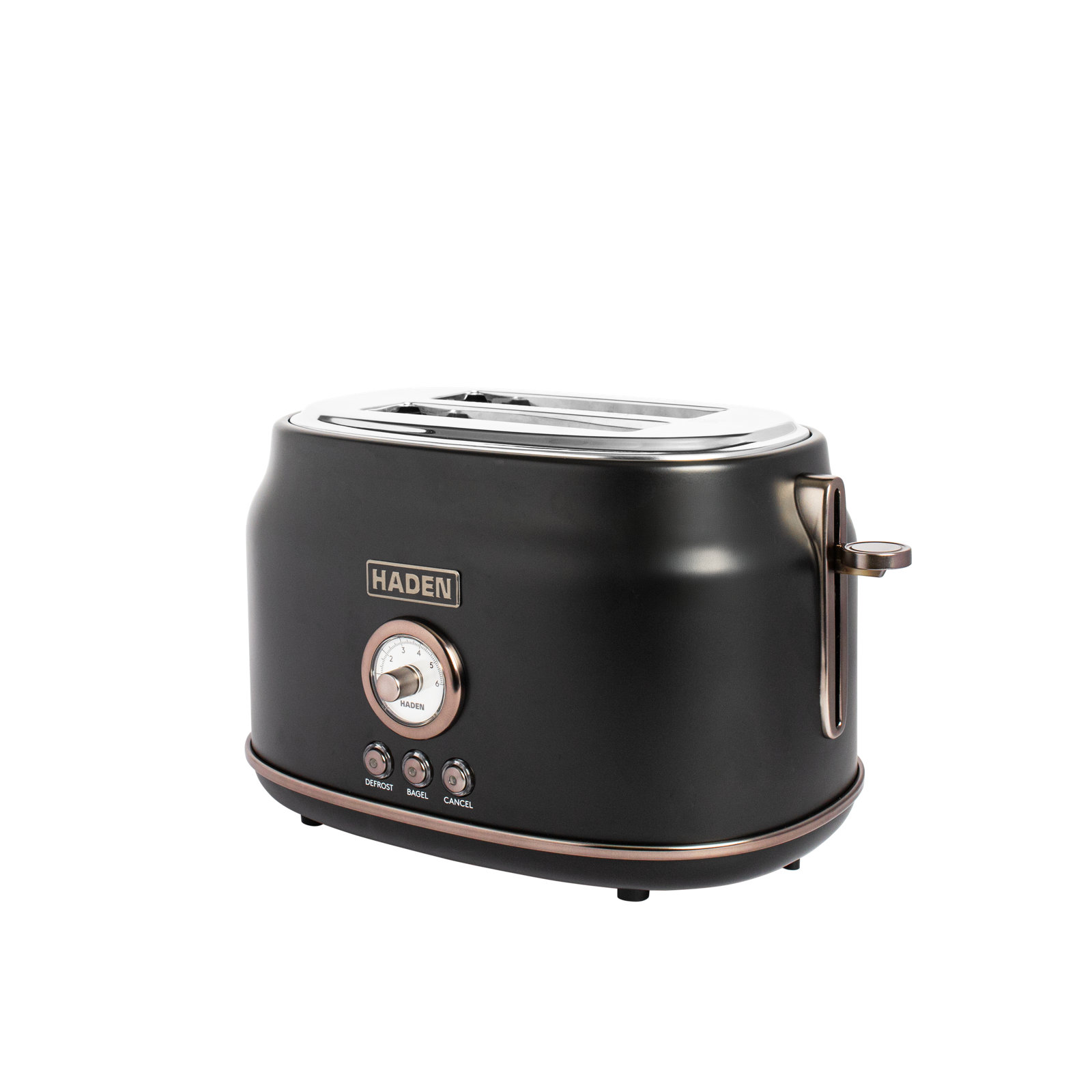 Dorset 2 - Slice Toaster, Black / Pewter