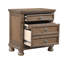 Table de chevet transitionnelle brun antique 1pc avec meubles de chambre à coucher en bois