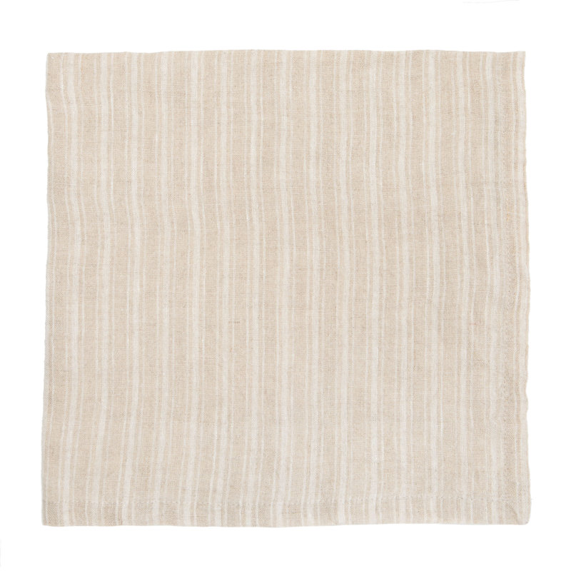 Bryars Linen Square Napkins, Natural/White