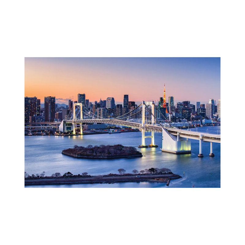 Rainbow Bridge In Odaiba, Tokyo, Japan by Jan Becke - Wrapped Canvas Print, 101.6 cm H x 66.04 cm W x 3.175 cm D