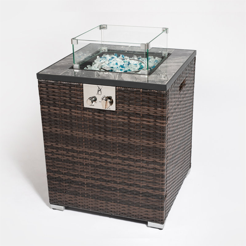 Zillie Square Steel Propane Smokeless Fire Pit