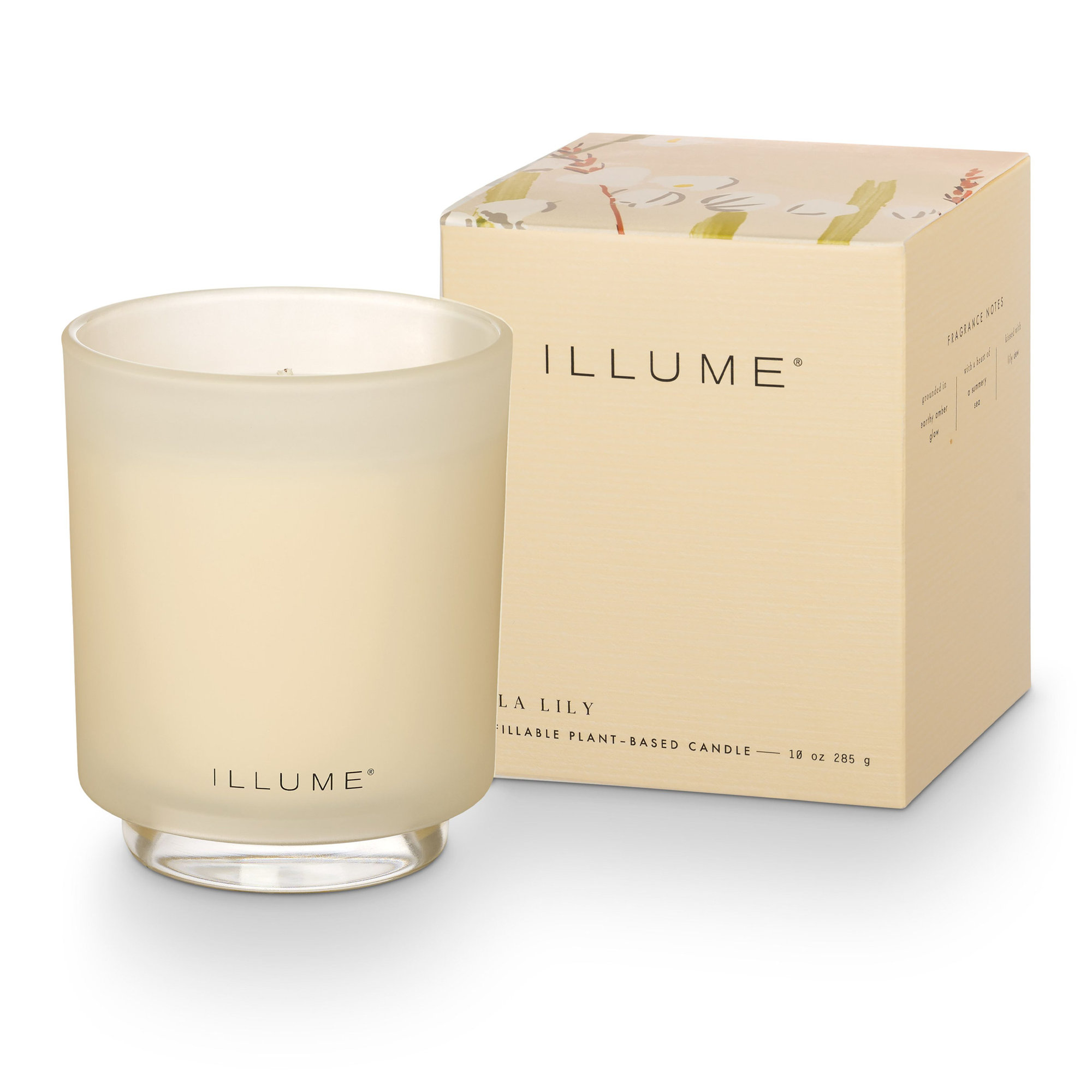 ILLUME Beautifully Done Baltic Glass Candle, Isla Lily, Jar