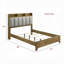 Lit de transition 1pc avec tête de lit tapissier et ports USB-11319006-11319007