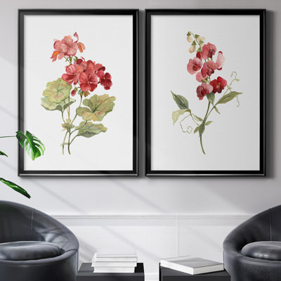 " Scarlet Geranium " 2 - Pieces