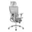 Chaise de bureau ergonomique en filet avec accoudoirs 5D et repose-pieds rétractable-133429481
