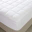 Surmatelas en microfibre de 3 m, anti-taches, pour matelas jusqu'à 18 po, lavable à la machine, housse en microfibre, facile à enlever,
