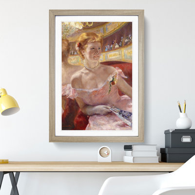 Woman with a Pearl Necklace by Mary Cassatt - Picture Frame Painting
