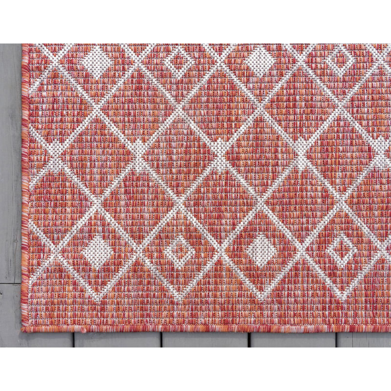 Outdoor Preen Area Rug Rust Color, Runner 2' x 6'