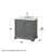 Deborah 36'' Single Bathroom Vanity with Marble Top-40065110-61126636