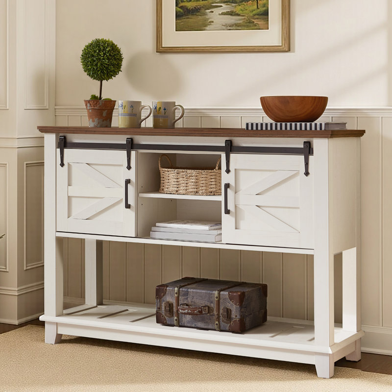 Chimira 46" Console Table, White, White