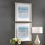 'Sea Glass Sandbar' 2 Piece Framed Painting Set