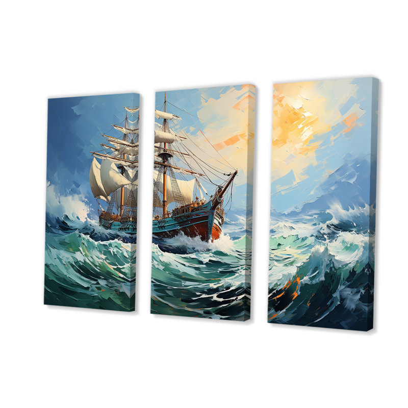 The Pirate Boat Odyssey's Voyage III - Classics, art mural, H 40 po x l 60 po