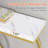 55.11" Modern White & Gold Faux Marble Console Table For Entryway Sofa Table, Entrance, Living Room-347190587-347190584